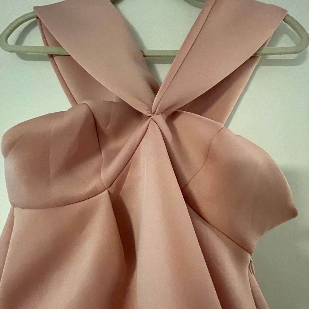 Pretty pink neoprene dress.